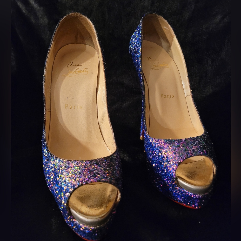 Christian Louboutin Glitter Fetish Heels